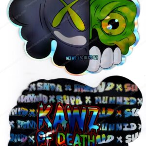 Kawz of Death 3.5 Mylar Shaped Bag Flower Packaging *Empty Bags* (CaSupply) (#C2S)