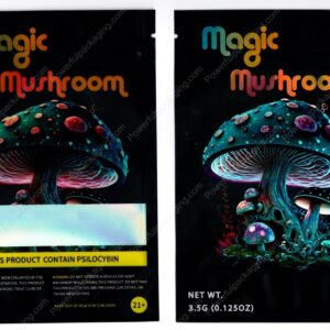 Magic Mushroom Version-1 Psilocybin Reflective Mushroom Packaging Mylar Bag  *Empty Bags* (CaSupply) (#C3S)