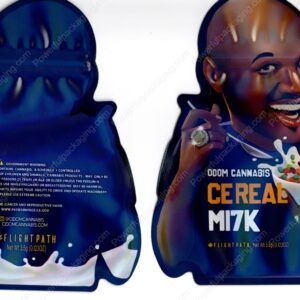 Odom Cannabis Cereal Milk Mylar Shaped 3.5 Bag Flower Packaging *Empty Bags* (#C2S)