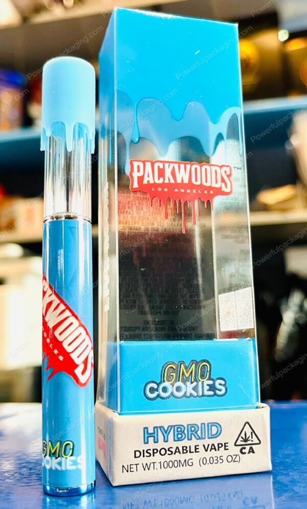 Packwoods Disposable Vape 1000MG (GMO Cookies) Complete Set *Empty Packaging*