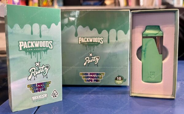 Packwoods X Runtz Disposable (Green) 1000mg Complete Set *Empty Packaging*