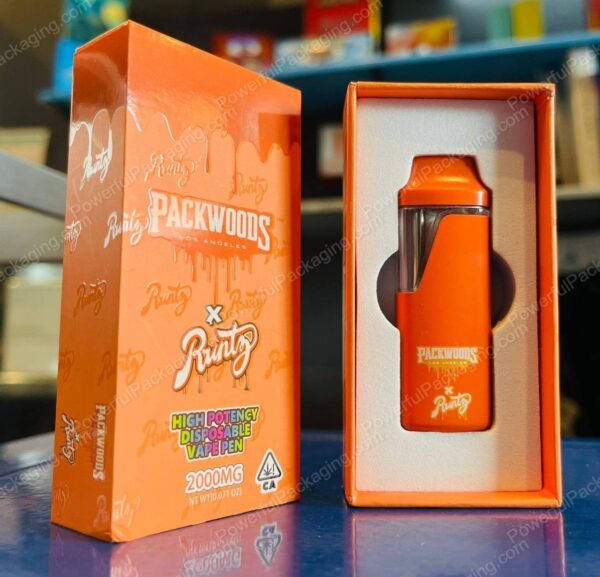 Packwoods X Runtz Disposable (Orange) 2000mg Complete Set *Empty Packaging*