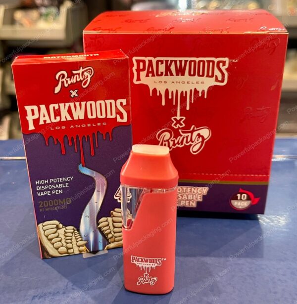 Packwoods X Runtz Disposable (Red&Purple) 2000mg Complete Set *Empty Packaging*