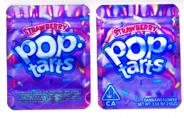 Pop Tarts Strawberry Reflective Flower Packaging 3.5 Mylar Bag *Empty Bags* (#C3)