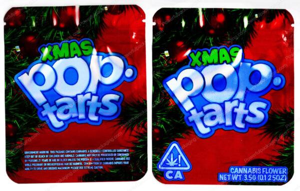 Pop Tarts Xmas Reflective Flower Packaging 3.5 Mylar Bag *Empty Bags* (#C3)