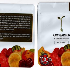 Raw Garden Cannabis Infused 600mg Edible Mylar Bag Packaging *Empty Bags* (CaSupply) (#C1S)