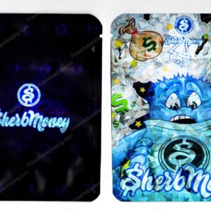 SherbMoney : Surprised Monster Reflective Flower Packaging 3.5 Mylar Bag *Empty Bags* (#C3)