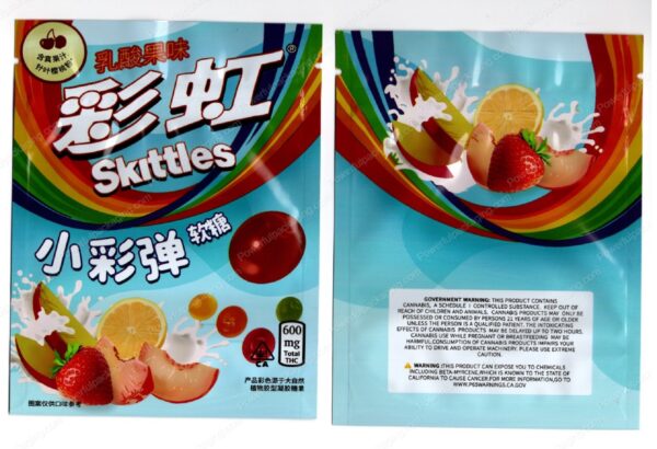 Skittles Exotics Blue 600mg Edible Mylar Bag Packaging *Empty Bags* (CaSupply) (#C1S)