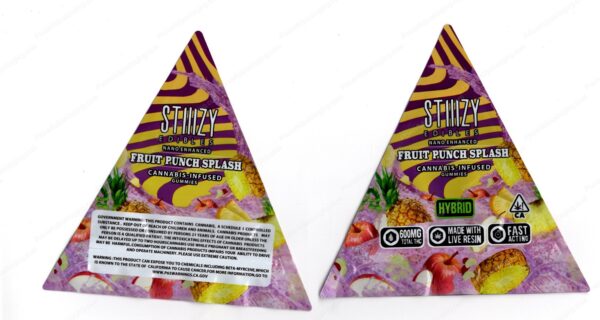 Stiiizy Fruit Punch Splash Gummies 600mg Edible Mylar Shaped Bag Packaging *Empty Bags* (CaSupply) (#C2S)