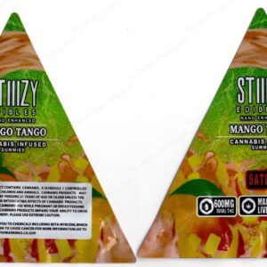 Stiiizy Mango Tango Gummies 600mg Edible Mylar Shaped Bag Packaging *Empty Bags* (CaSupply) (#C2S)