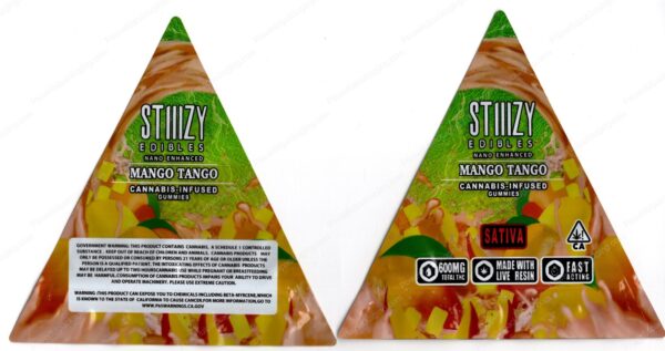 Stiiizy Mango Tango Gummies 600mg Edible Mylar Shaped Bag Packaging *Empty Bags* (CaSupply) (#C2S)