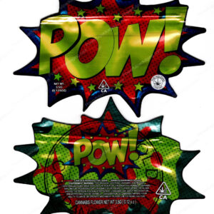 The Holding Company : POW! 3.5 Mylar Shaped Bag Flower Packaging *Empty Bags* (#RC1)
