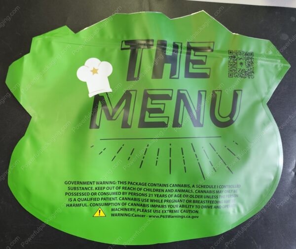 The Menu :  Spring Rolls Pound Bag Shaped Mylar 1lb Bag *Empty Bag* (CaSupply) - Image 3