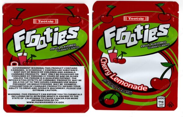 Tootsie Frooties Cherry Lemonade 600mg Edible Mylar Bag Packaging *Empty Bags* (CaSupply) (#C1S)