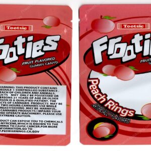 Tootsie Frooties Peach Rings 600mg Edible Mylar Bag Packaging *Empty Bags* (CaSupply) (#C1S)