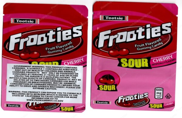 Tootsie Frooties Sour Cherry 600mg Edible Mylar Bag Packaging *Empty Bags* (CaSupply) (#C1S)