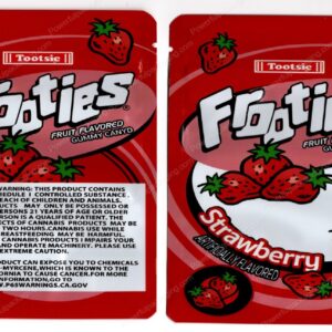 Tootsie Frooties Strawberry 600mg Edible Mylar Bag Packaging *Empty Bags* (CaSupply) (#C1S)