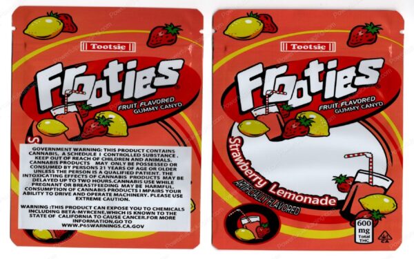 Tootsie Frooties Strawberry Lemonade 600mg Edible Mylar Bag Packaging *Empty Bags* (CaSupply) (#C1S)