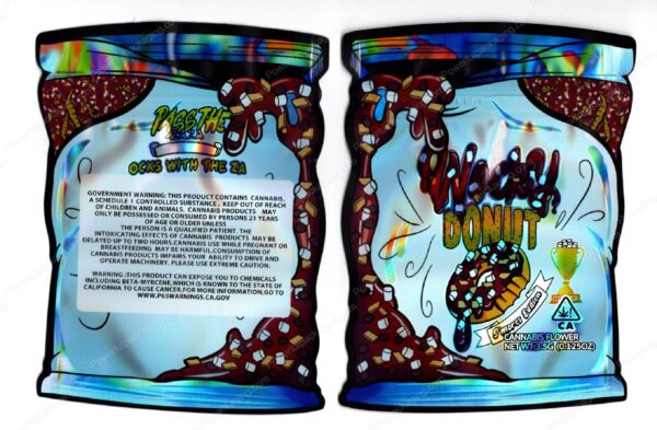 Wocky Donut Smores Edition 3.5 Mylar Shaped Bag Flower Packaging *Empty Bags* (CaSupply) (#C1S)