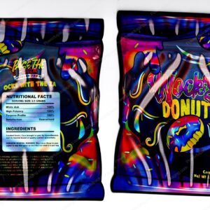 Wocky Donut 3.5 Mylar Shaped Bag Flower Packaging *Empty Bags* (CaSupply) (#C1S)