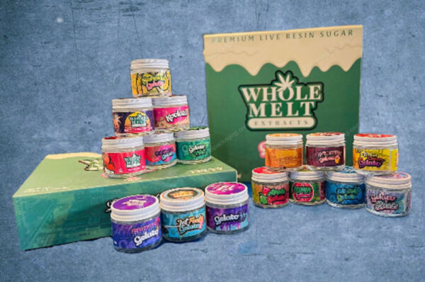 WHOLE MELT EXTRACTS : Premium LIVE RESIN Jar Packaging 16 Pack Set (Stickers,Jars,Lids) *Empty Packaging* (CAsupply)