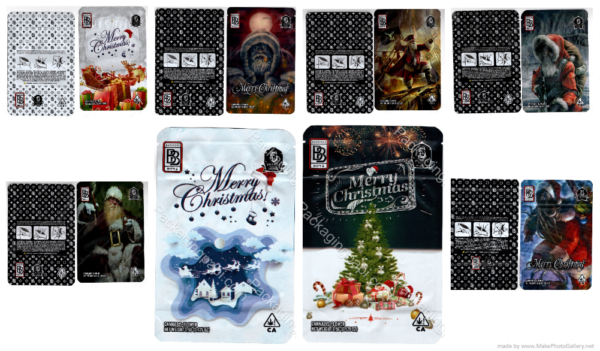 BACKPACK BOYZ : Christmas Bundle Mix Flower Packaging 3.5 Mylar Bag  *Empty Bags*