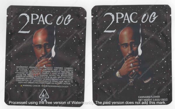 2Pac OG Flower Bag 3.5 Mylar Bag *Empty Bags* (#A5)