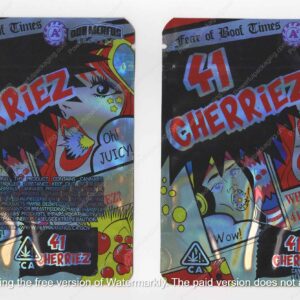 41 Cherriez Don Merfos Flower Bag 3.5 Mylar Bag *Empty Bags* (#A6)