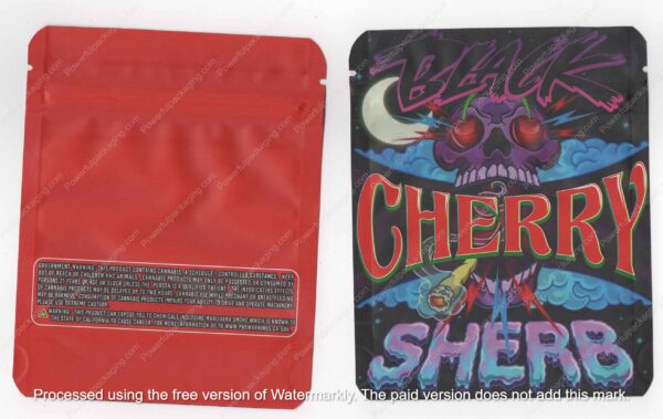 Black Cherry Sherb Flower Bag 3.5 Mylar Bag *Empty Bags* (#A5)