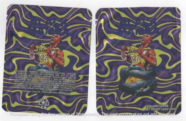 Black Mamba Flower Bag 3.5 Mylar Bag *Empty Bags* (#A5)