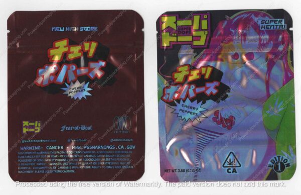Super Hentai Cherry Popperz 1st Edition Flower Bag 3.5 Mylar Bag *Empty Bags* (#A5)