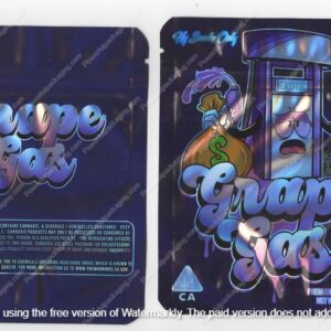 Grape Gas Big Blue Farms Flower Bag 3.5 Mylar Bag *Empty Bags* (#A5)