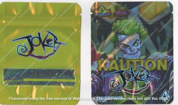 Kaution Joker Kautious Pressure Flower Bag 3.5 Mylar Bag *Empty Bags* (#A5)