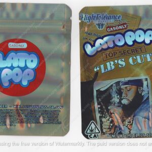 LB'S Cut Lato Pop High Tolerance Jokes UP Flower Bag 3.5 Mylar Bag *Empty Bags* (#A5) (Copy)