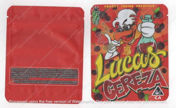 Lucas Cereza Frosty Farms Flower Bag 3.5 Mylar Bag *Empty Bags* (#A5)