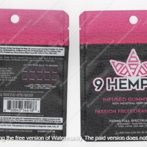 Passion Fruit Orange Guava 700 Full Spectrum Bites Mylar Bag Edibles Packaging *Empty Bags* (#Delta) (Copy)
