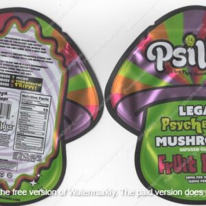 Psillys Mushrooms Fruit Punch Gummies 150 Mg Per Bag Edible Mushroom Packaging *Empty Packaging* (CaSupply)
