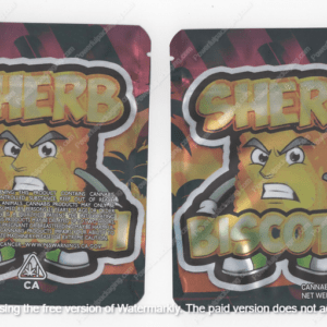 Sherb Biscotti Generic Flower Bag 3.5 Mylar Bag *Empty Bags* (#A6)