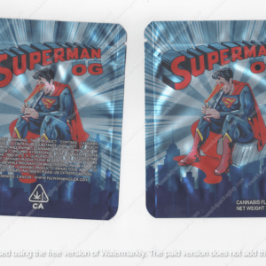 Superman OG Generic Flower Bag 3.5 Mylar Bag *Empty Bags* (#A6)