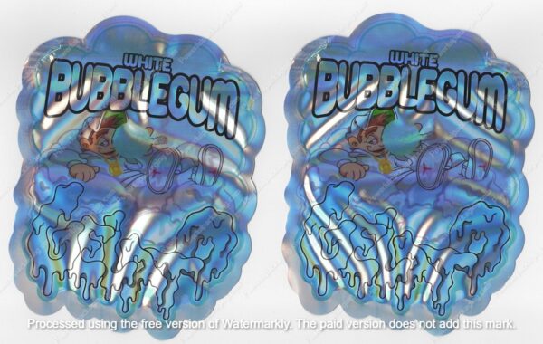 White Bubblegum Gelato Bag 3.5 Mylar Bag *Empty Bags* (#A5)