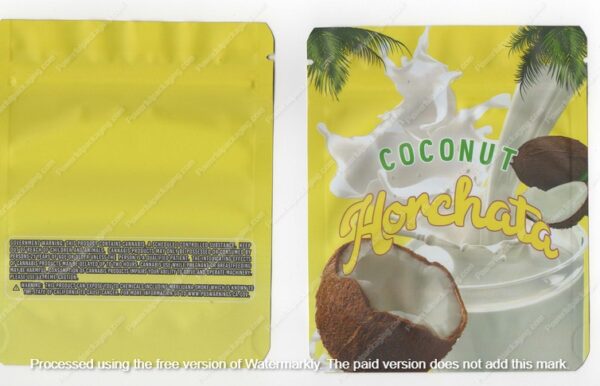 Yellow Coconut Horchata Flower Bag 3.5 Mylar Bag *Empty Bags* (#A5)