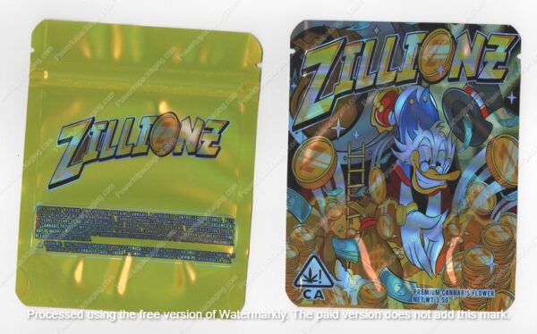 Zillionz Bag 3.5 Mylar Bag *Empty Bags* (#A5)