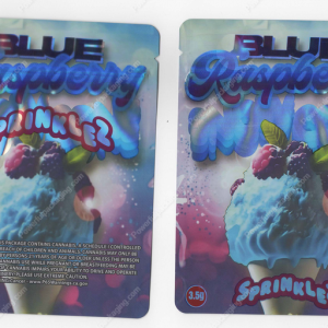 Blue Raspberry Sprinklez Flower Packaging 3.5 Mylar Bag *Empty Bags* (CaSupply) (B1)