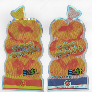 California Orange Kush East Co Flower Packaging 3.5 Mylar Bag *Empty Bags* (CaSupply) (B1)