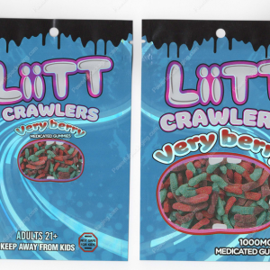 Crawlers Very Berry Liitt Exotics Mylar Bag Edibles Packaging *Empty Bags* (CaSupply) (B3)
