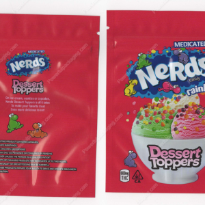 Dessert Toppers Rainbow Nerds Mylar Bag Edibles Packaging *Empty Bags* (CaSupply) (B4)