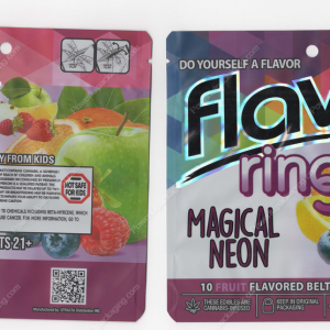 Magical Neon Rings Flav Mylar Bag Edibles Packaging *Empty Bags* (CaSupply) (B3)