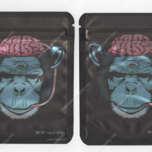 Monkey Brains Flower Packaging 3.5 Mylar Bag *Empty Bags* (CaSupply) (B1)
