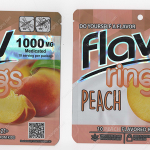 Peach Rings Flav Mylar Bag Edibles Packaging *Empty Bags* (CaSupply) (B3)