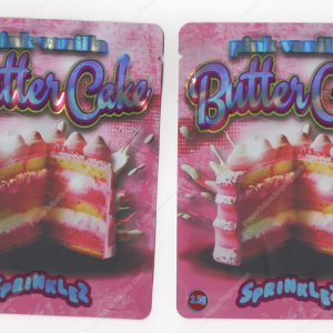 Pink Vanilla Butter Cake Sprinklez Flower Packaging 3.5 Mylar Bag *Empty Bags* (CaSupply) (B1)